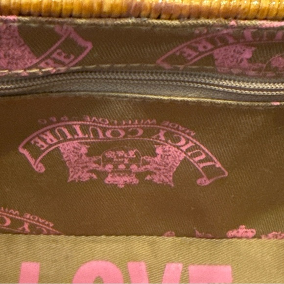 Juicy Couture Wicker Rattan Basket Bag Purse Brown Leather Trim Y2K Vintage NWOT - Picture 10 of 12